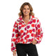 Teddy Bomberjack Met 3D Bloemen - Rood & Roze