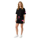 Urban Lounge Set met Neon Details Zwart Roze