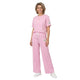 Urban Wide Leg Lounge Set met Quote Patch Roze