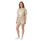 Varsity New York Short Set Beige