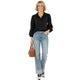 Ballon Top Zwart - Elegante Dames Blouse met Moderne Pasvorm
