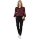 Ballon Top Bordeauxrood - Elegante Dames Blouse met Moderne Pasvorm