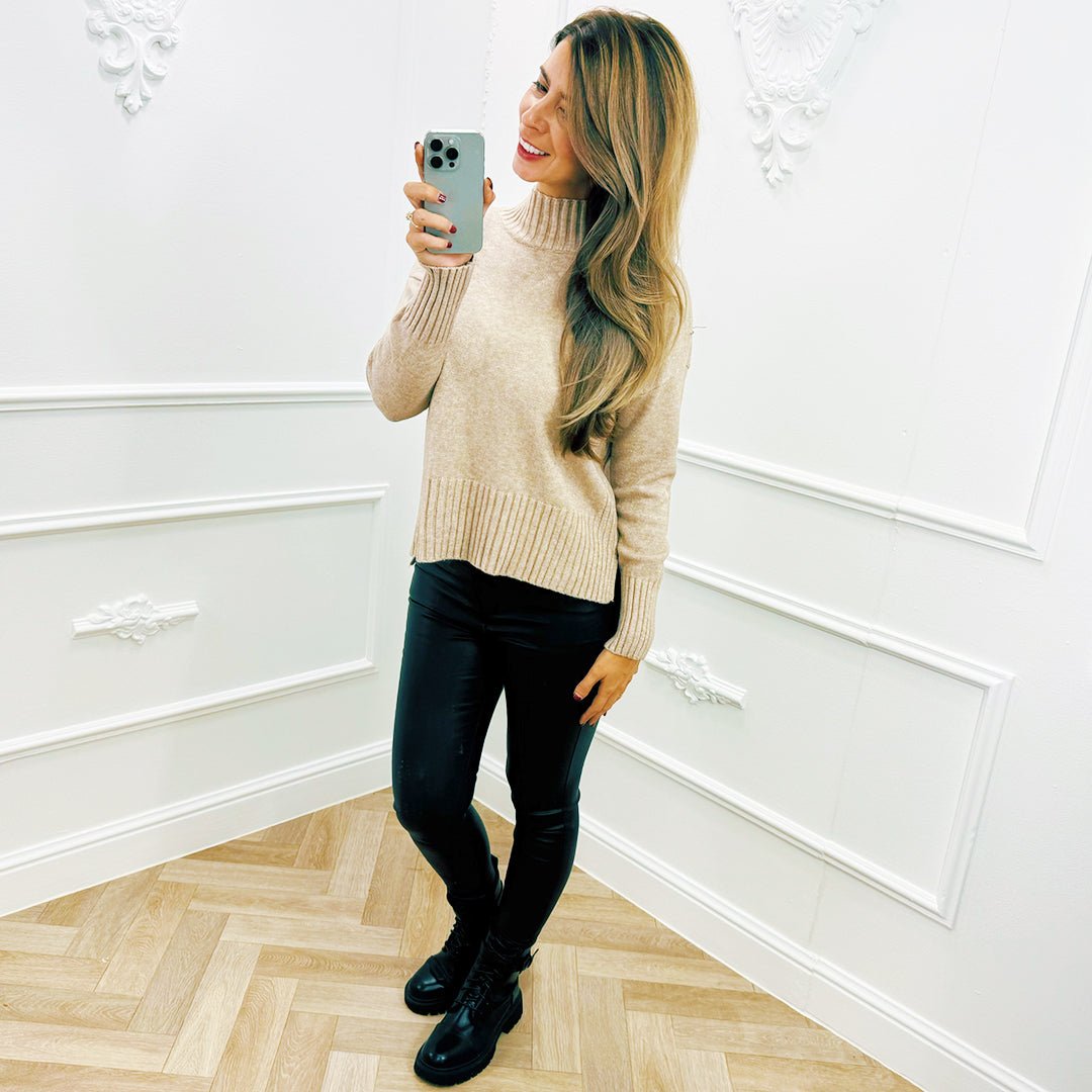Basic Trui Beige - BlushFashionstore