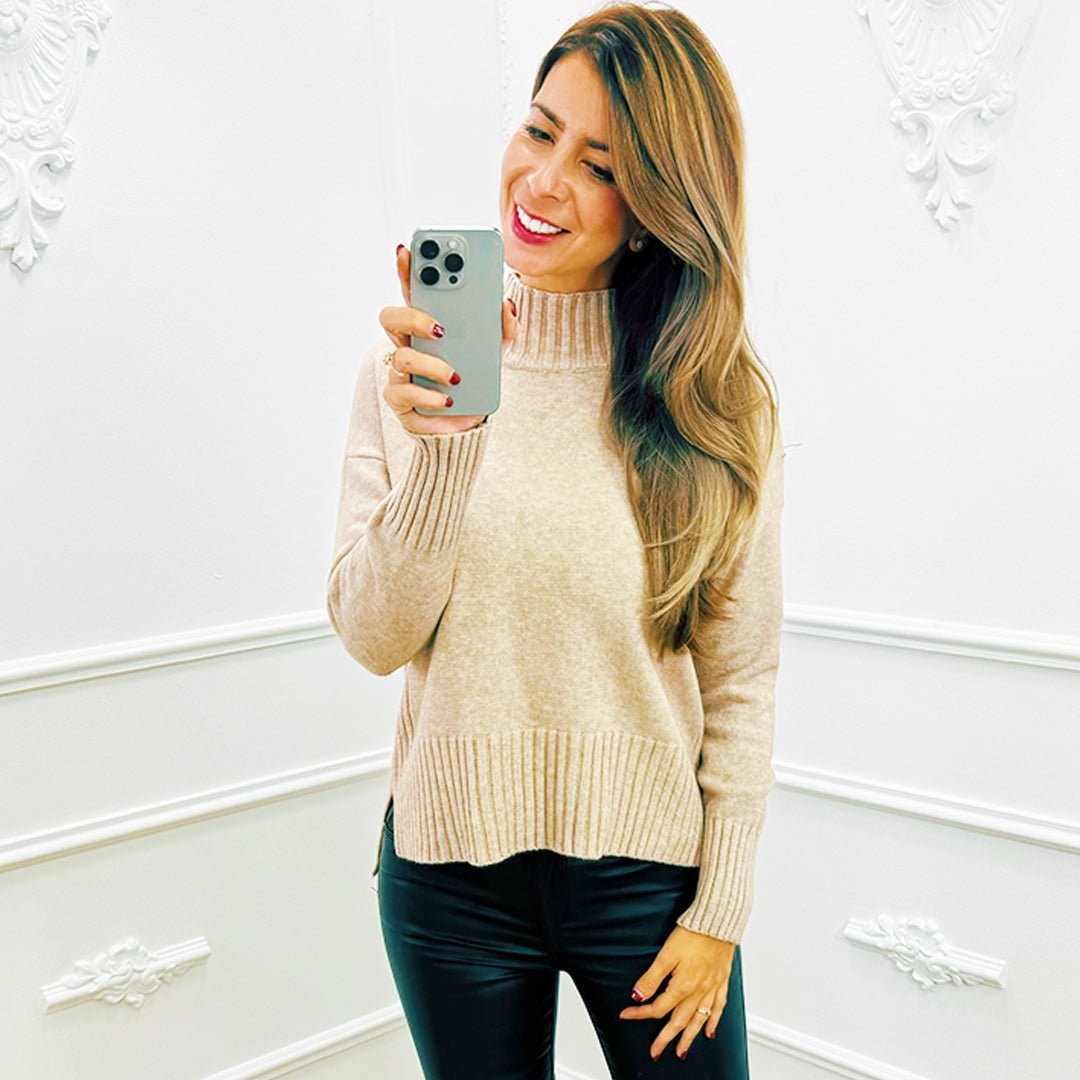 Basic Trui Beige - BlushFashionstore