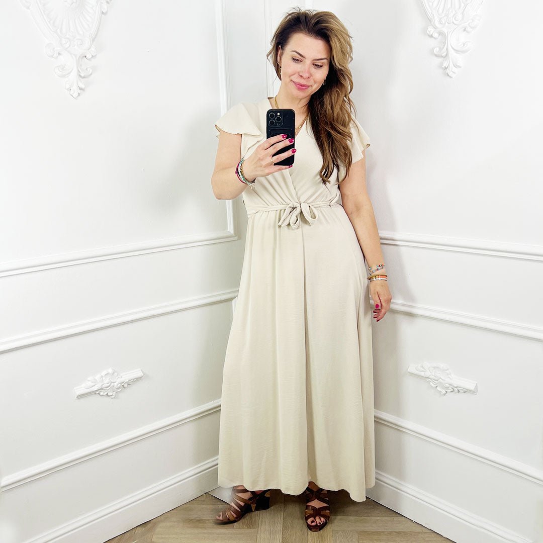 Beige Maxi Jurk - BlushFashionstore