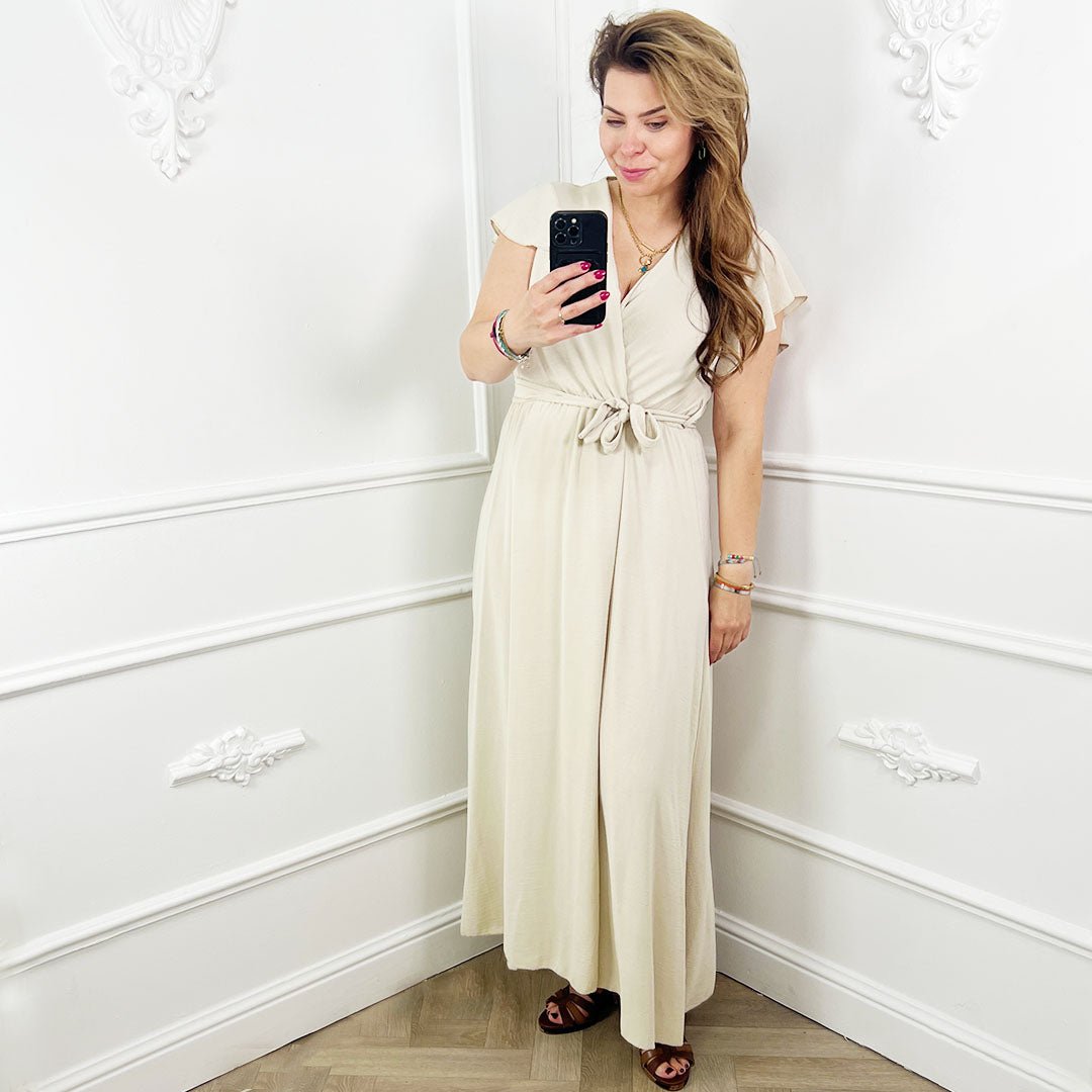 Beige Maxi Jurk - BlushFashionstore
