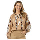 Beige Geborduurd Blouse - Elegante Embroidery Details