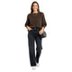Big Knit Three Quarter Brown - Oversized Gebreide Trui Dames