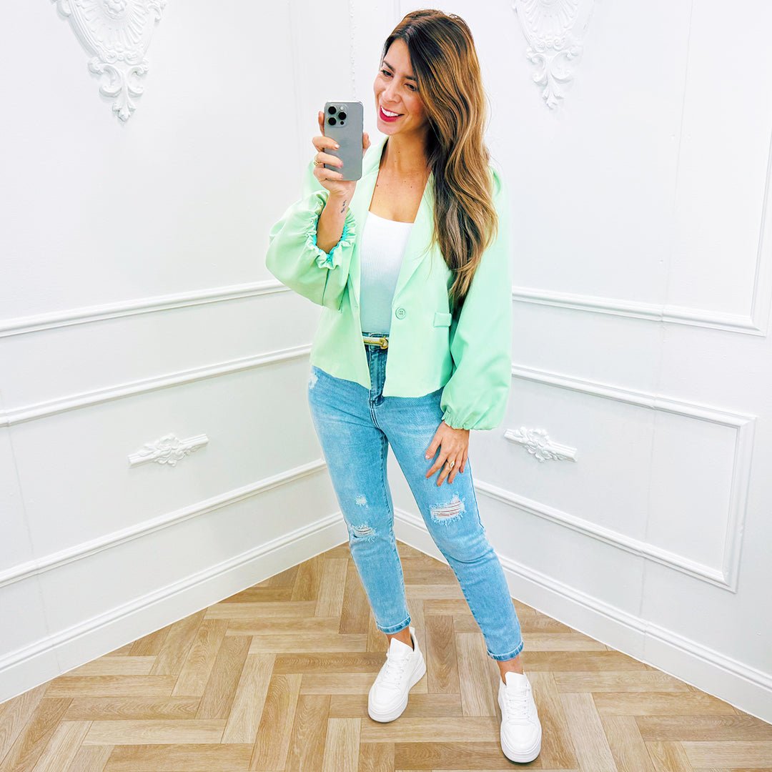 Blazer Elena Mint Groen - BlushFashionstore