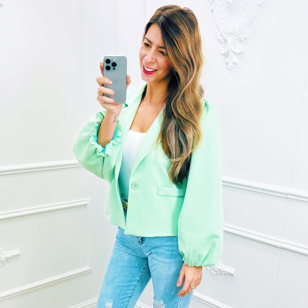 Blazer Elena Mint Groen - BlushFashionstore
