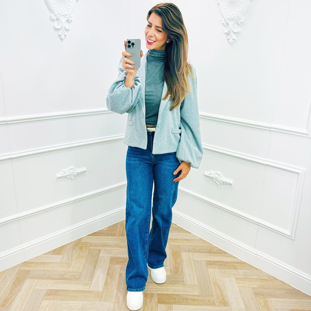 Blazer Isa Grijs - BlushFashionstore