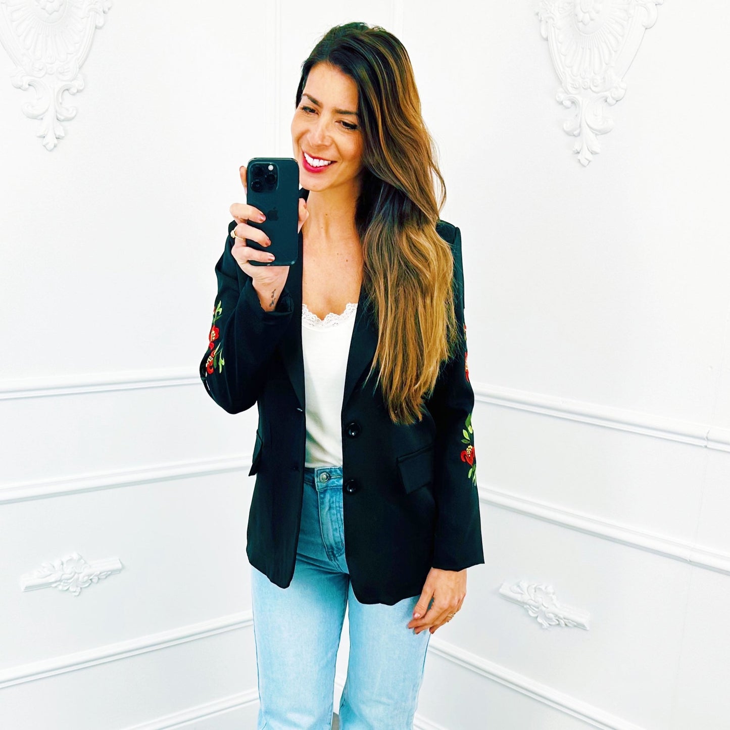 Blazer Lelie Zwart - BlushFashionstore