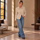 Oversized Blazer met Klassieke Kraag - Beige