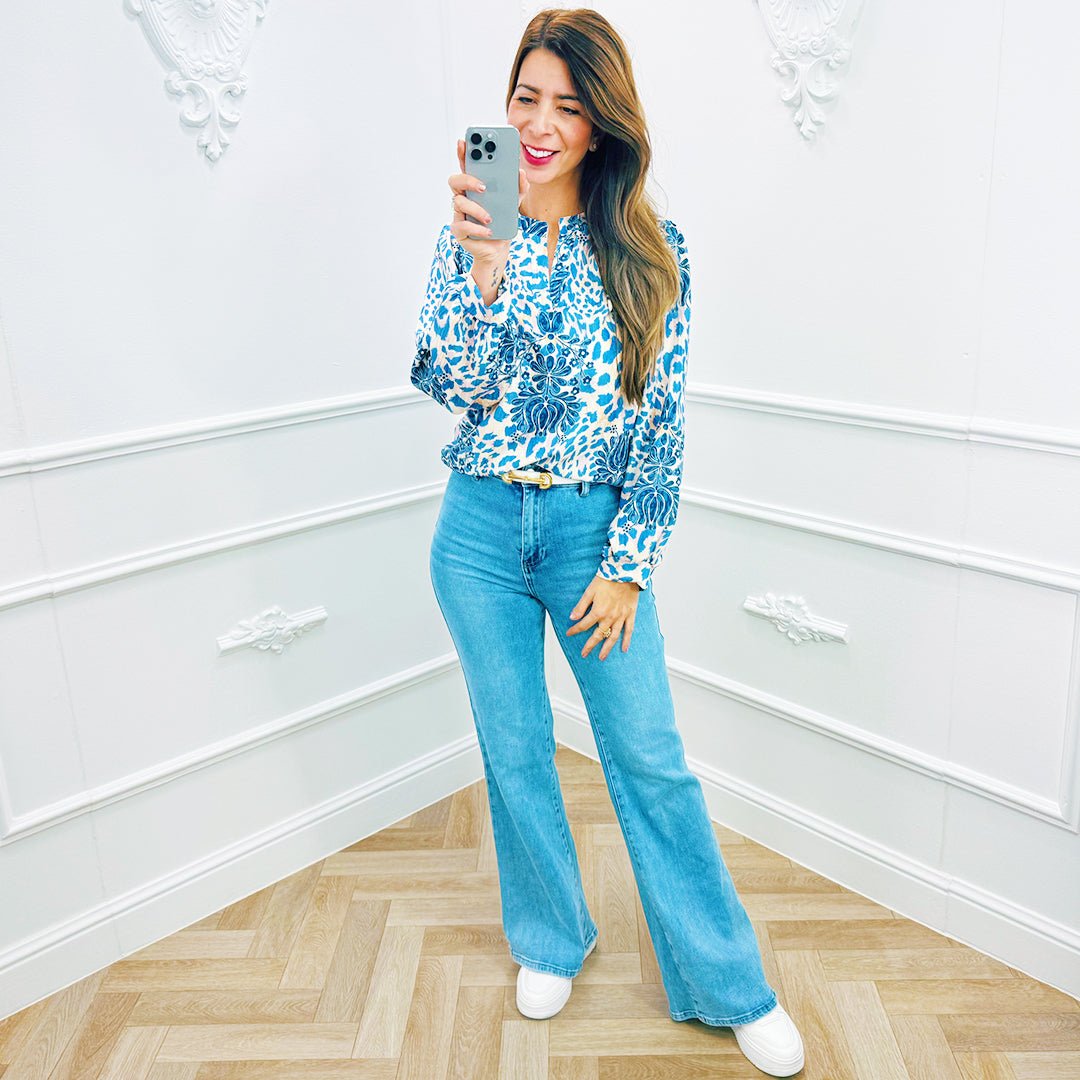 Blouse Amelie Blauw - BlushFashionstore