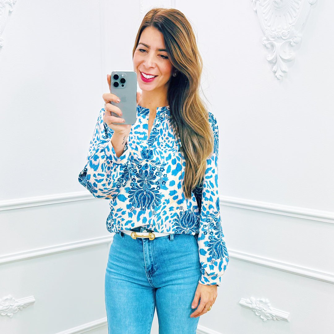 Blouse Amelie Blauw - BlushFashionstore