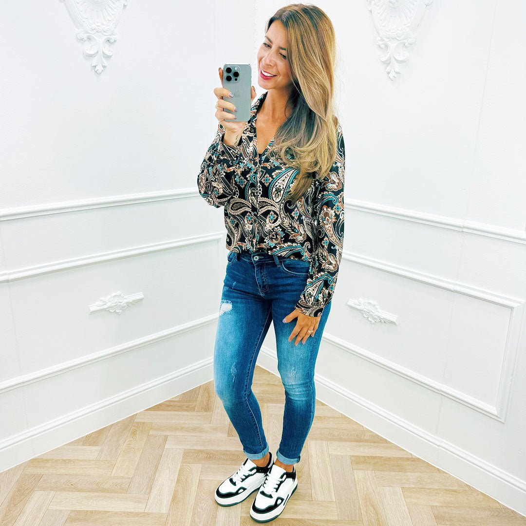 Blouse Barok Zwart - BlushFashionstore