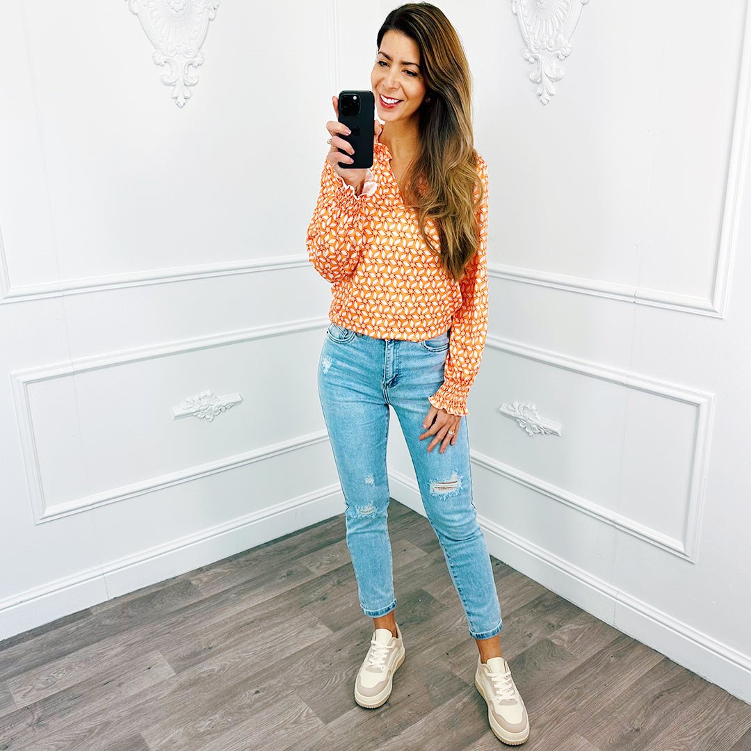 Blouse Bries Oranje - BlushFashionstore