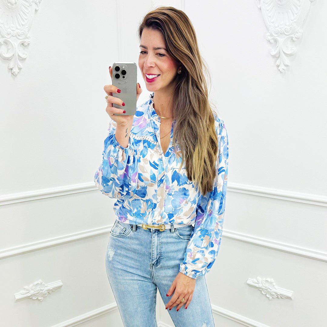 Blouse Elodie Blauw - BlushFashionstore