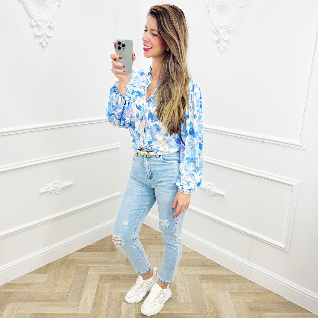 Blouse Elodie Blauw - BlushFashionstore