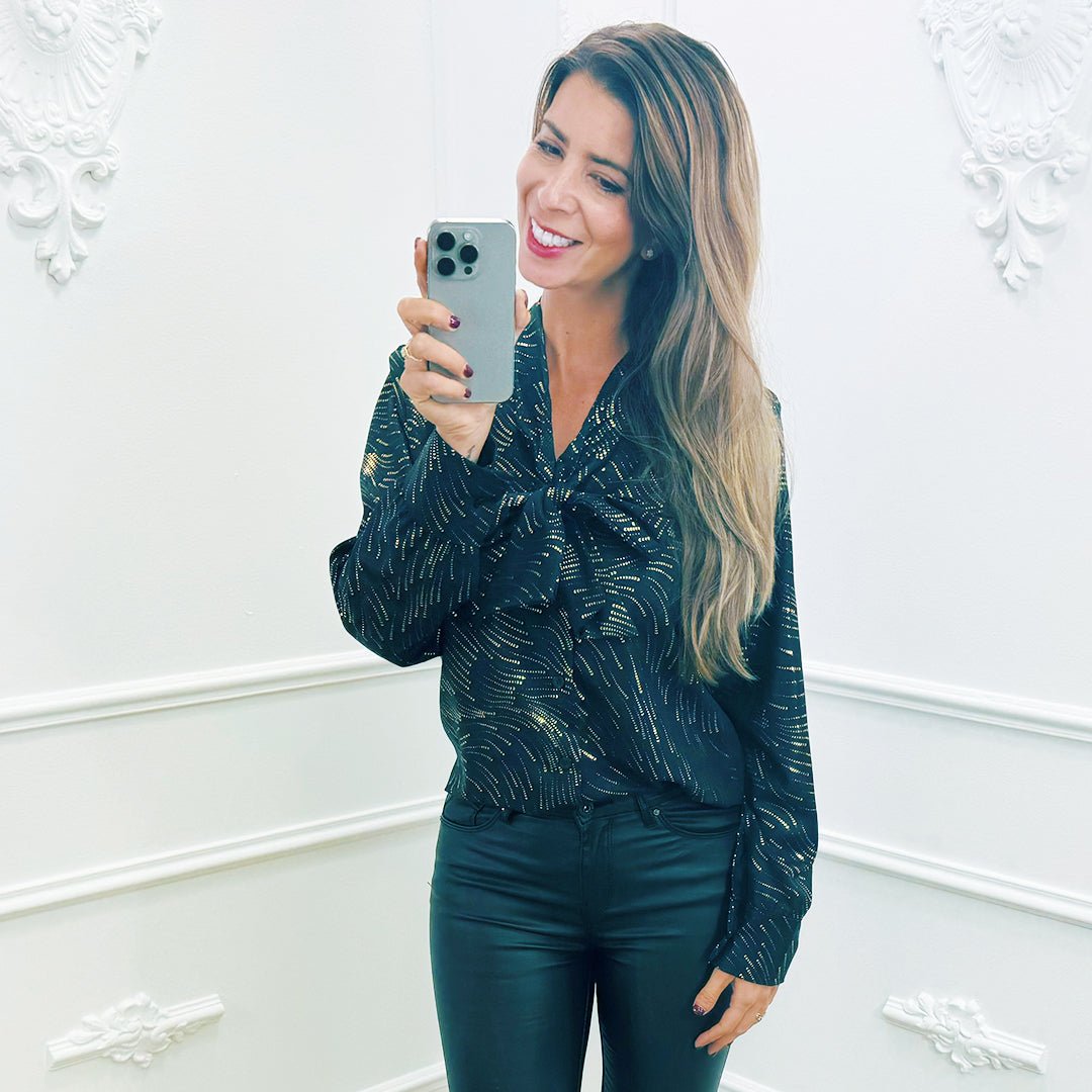 Blouse Jade Zwart - BlushFashionstore