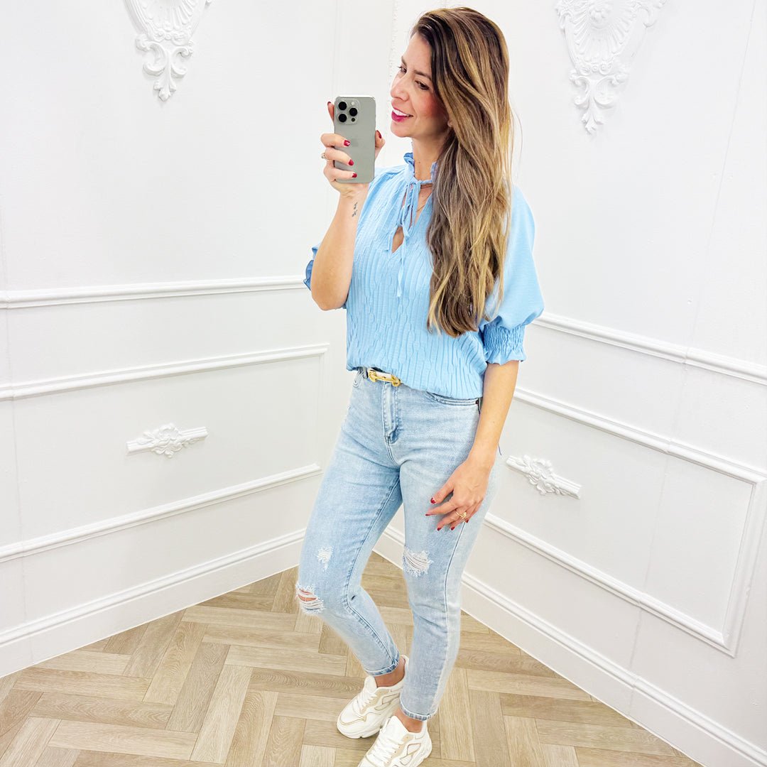 Blouse Malou Lichtblauw - BlushFashionstore