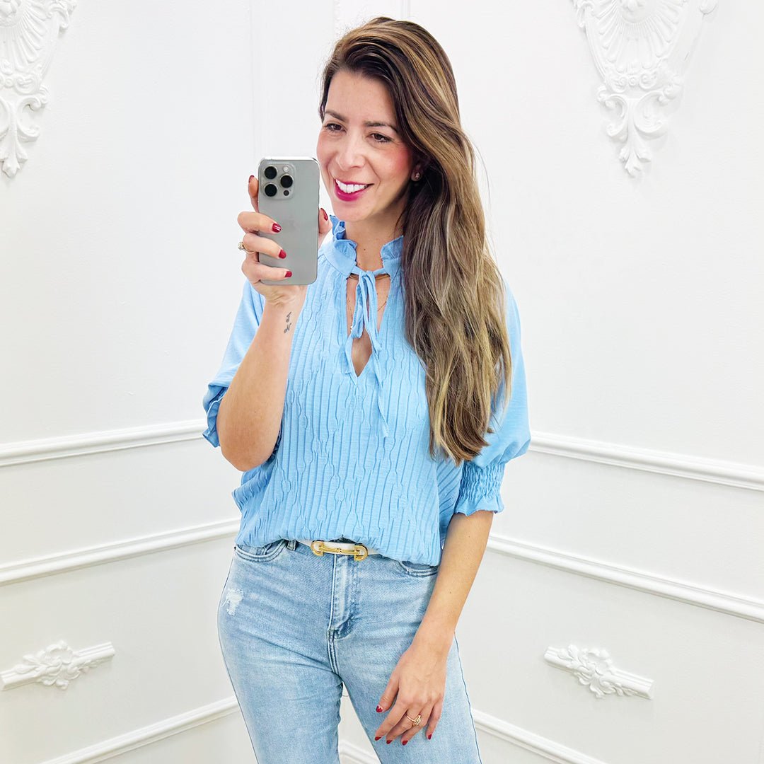 Blouse Malou Lichtblauw - BlushFashionstore