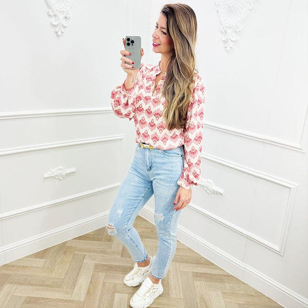 
                    
                      Blouse Maren Rood - BlushFashionstore
                    
                  