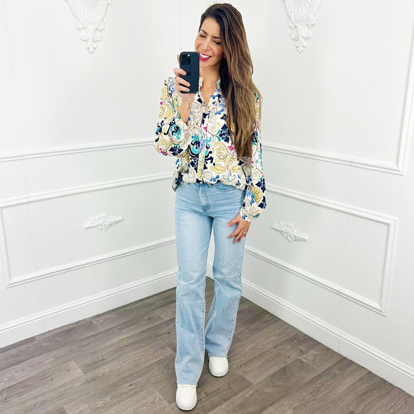 
                    
                      Blouse Paint Blauw - BlushFashionstore
                    
                  