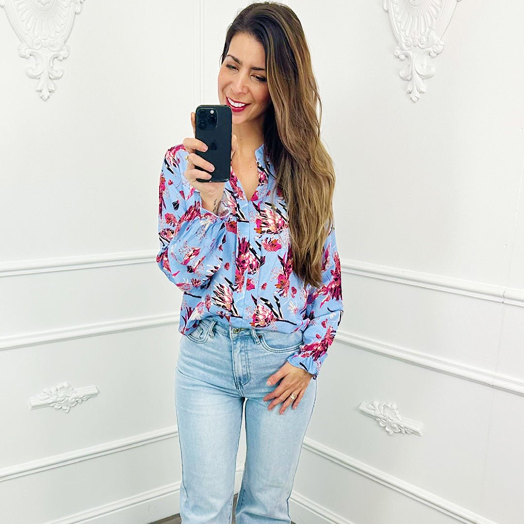 Blouse Poppy Lichtblauw - BlushFashionstore