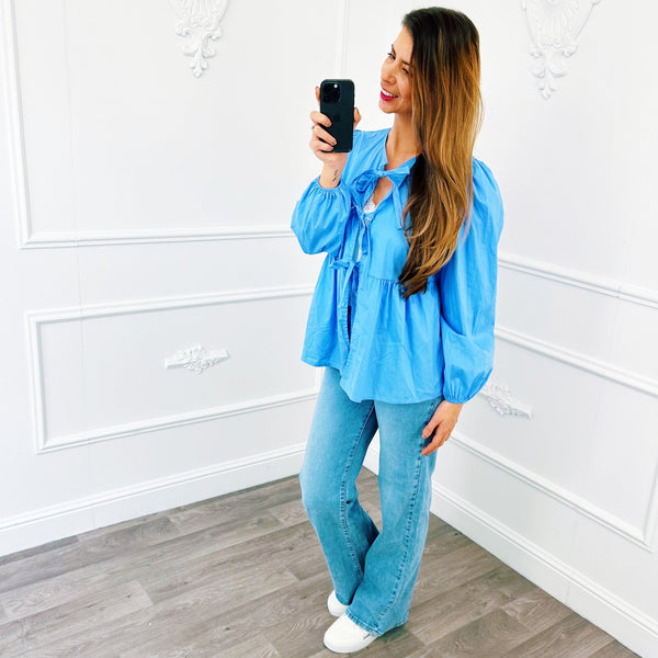 
                    
                      Blouse Strik Blauw - BlushFashionstore
                    
                  