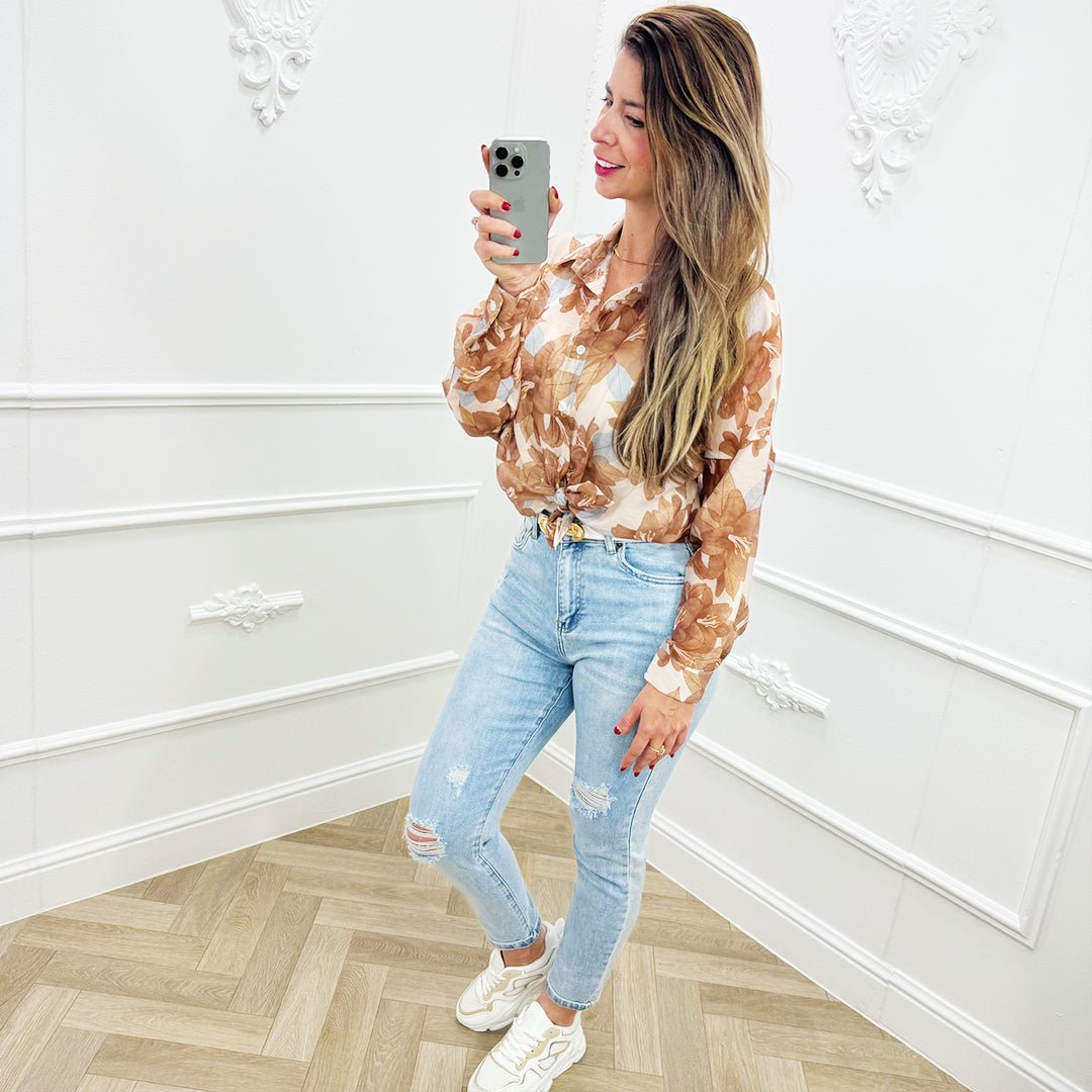 Blouse Veerle Bruin - BlushFashionstore