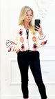 boho blouse met borduusels - BlushFashionstore