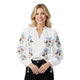 Boho Geborduurd Wit en Groen Tuniek - Bohemian Stijl