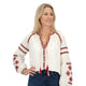 Boho Geborduurd Wit en Rood Blouse - Bohemian Stijl