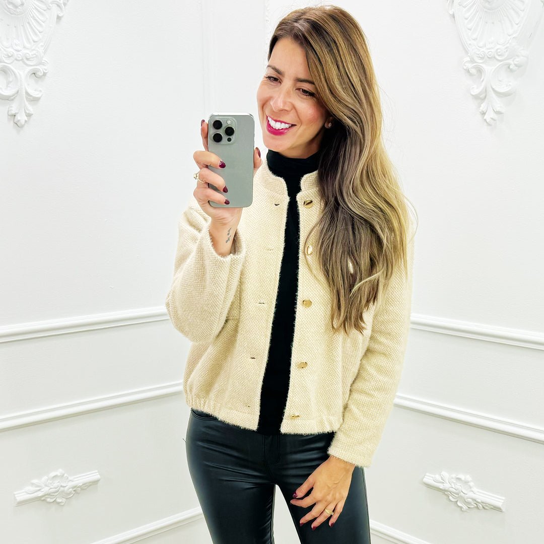 Bomber Bo Beige - BlushFashionstore