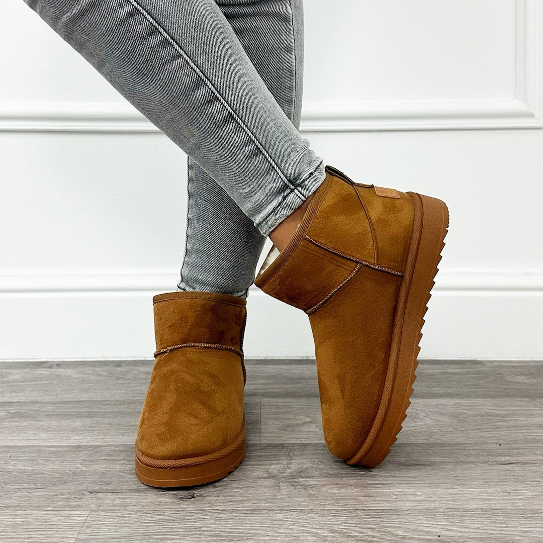 Boots Ultra Mini Camel - BlushFashionstore