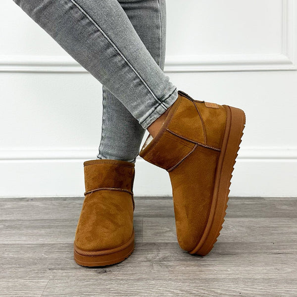 Boots Ultra Mini Camel - BlushFashionstore