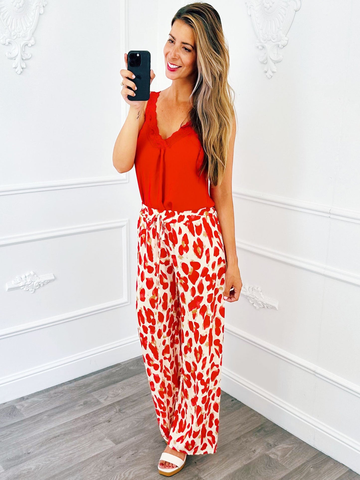 Broek Panter Rood - BlushFashionstore