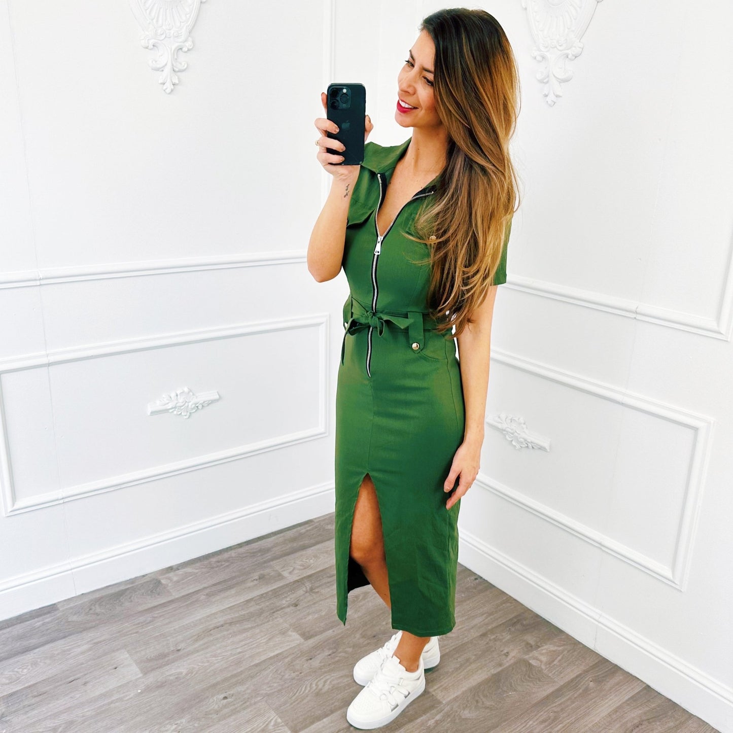 Cargo Jurk Army - BlushFashionstore
