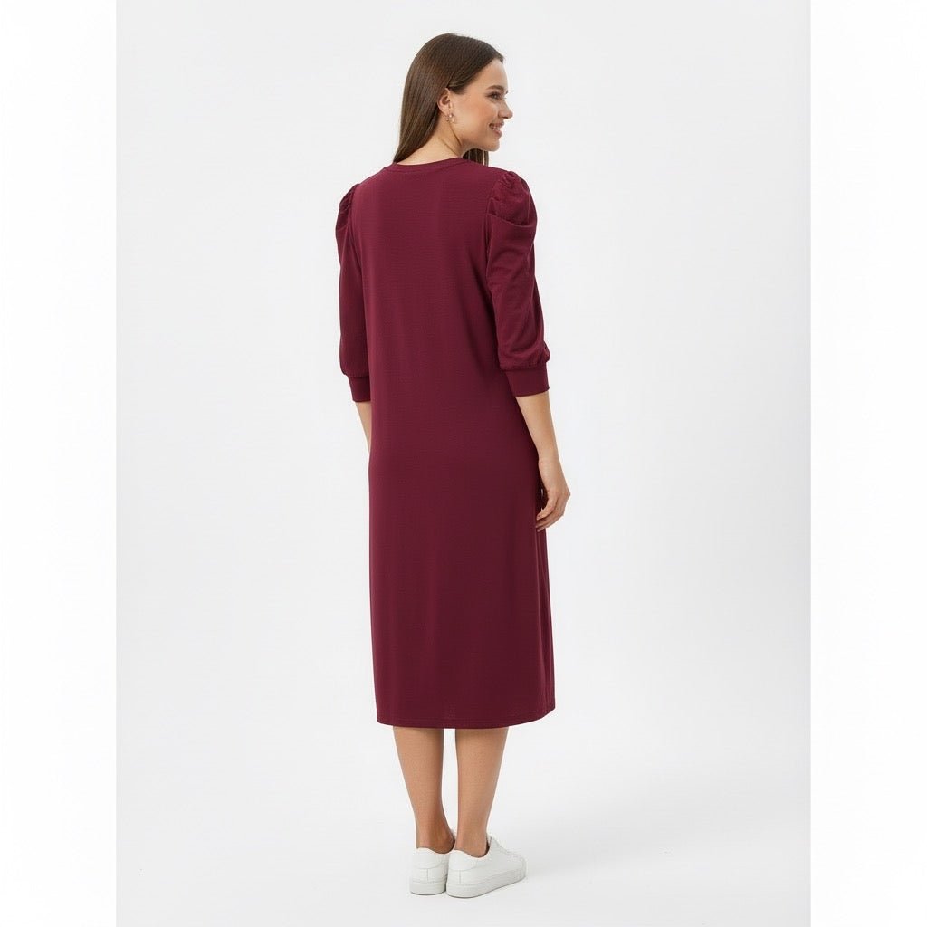 Chastar Tuniek Donkerrood – Elegantie met Diepe V - Hals - BlushFashionstore