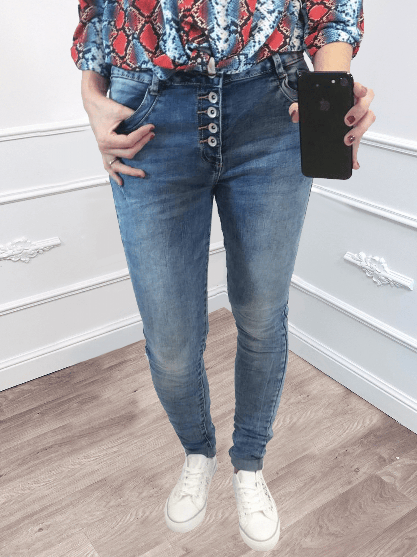 Chino Jeans Fade Blauw - BlushFashionstore
