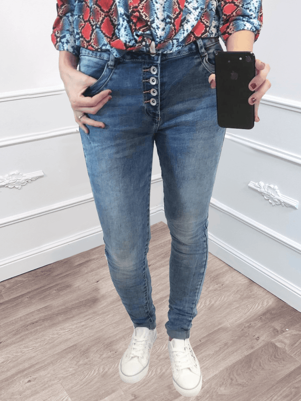 Chino Jeans Fade Blauw - BlushFashionstore