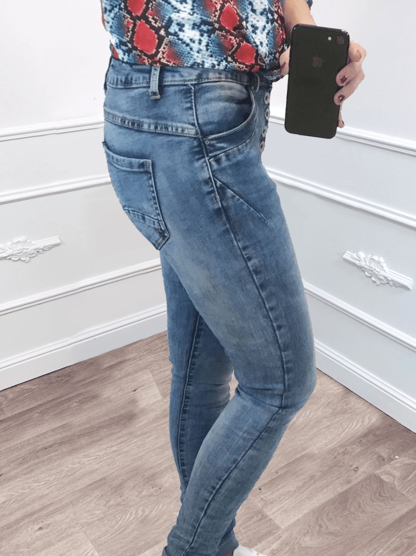 Chino Jeans Fade Blauw - BlushFashionstore