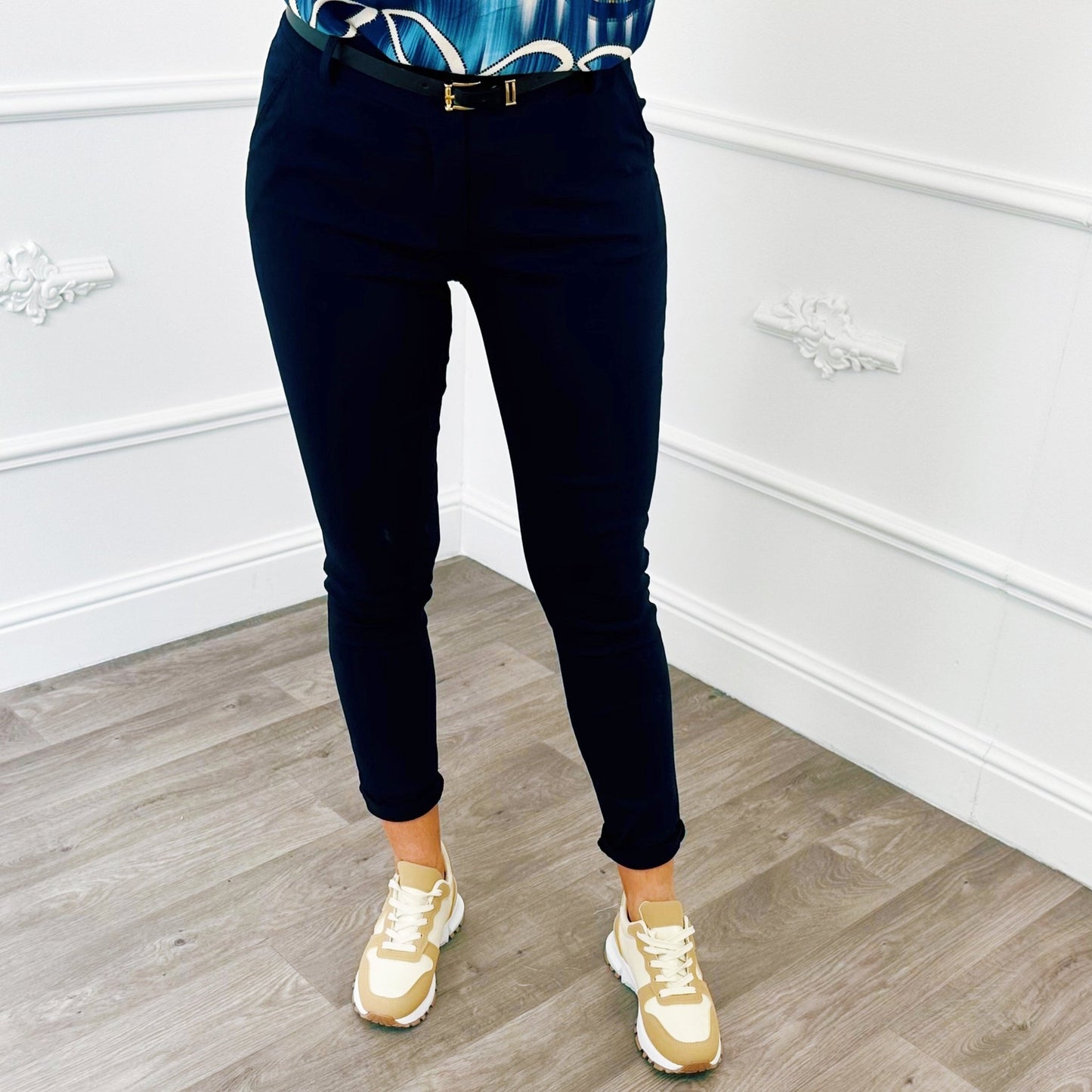 Chino Marine Blauw - BlushFashionstore