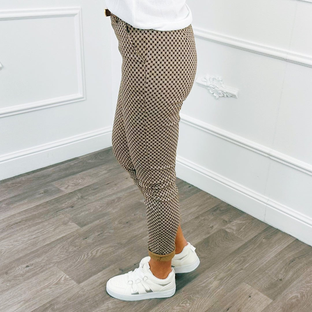 Chino Print Taupe - BlushFashionstore