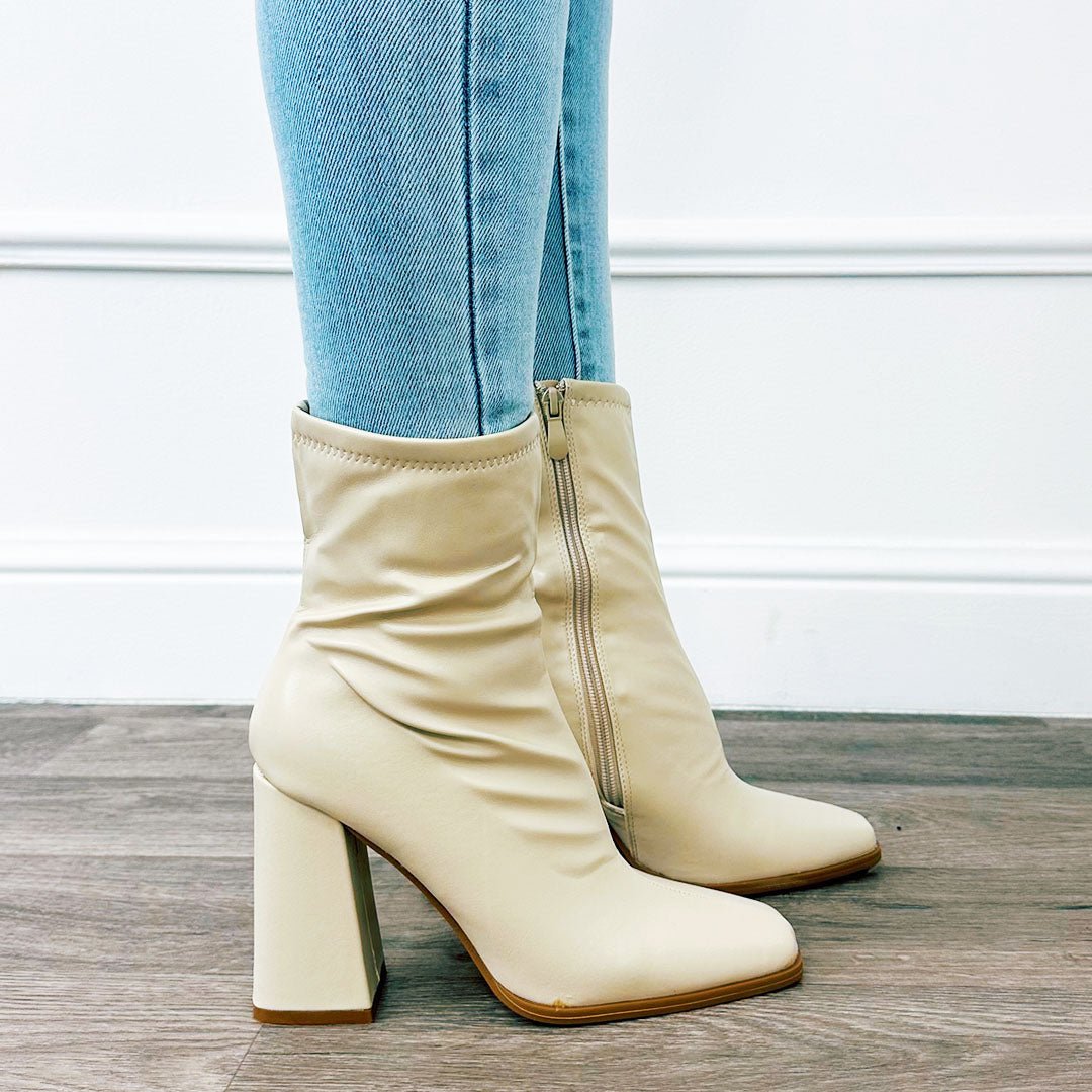 Classy Boots Creme - BlushFashionstore
