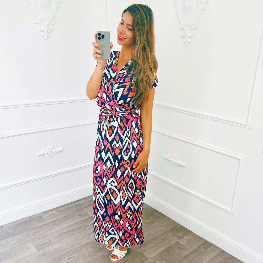 Classy Print Jurk Roze - BlushFashionstore