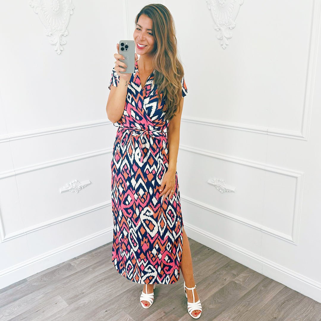 Classy Print Jurk Roze - BlushFashionstore