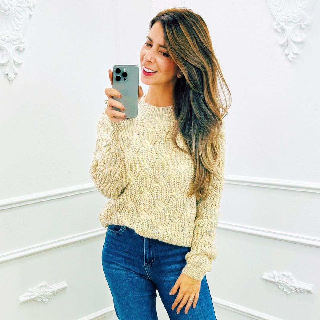 Colourful Trui Beige - BlushFashionstore