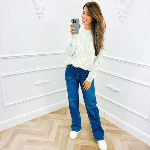 
                    
                      Colourful Trui Roomwit - BlushFashionstore
                    
                  